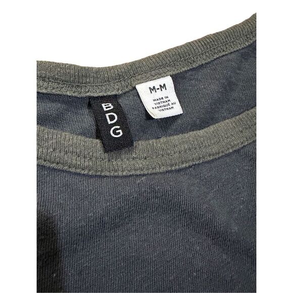 Urban Outfitters BDG Baseball Tee Flowy Green Charcoal Gray sz M - Picture 4 of 8